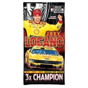 Joey Logano 2024 Spectra #22 NASCAR Cup Series 3X Champion 28" x 58" Beach Towel