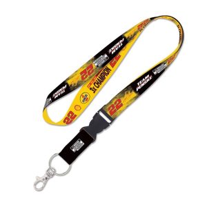 Joey Logano 2024 Wincraft #22 3X NASCAR Champion 1" Lanyard W/Detachable Buckle