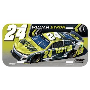 William Byron 2025 Wincraft #24 Raptor Officially licensed 6"x12" License Plates made of durable plastic (Poly).
