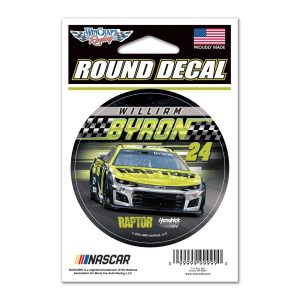 William Byron 2025 Wincraft #24 Raptor Round Decal 3"