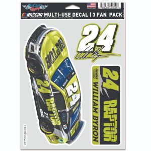 William Byron 2025 Wincraft #24 Raptor Multi Use Decal Sheet(3Pc)