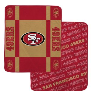 San Francisco 49ers NFL Pegasus 60x70 Reverse Block Ultra Lux Soft Throw Blanket