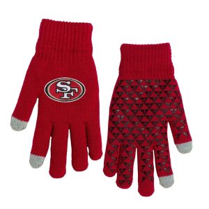 San Francisco 49ers NFL Knit Gloves with Silicone Grippers