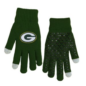 Green Bay Packers NFL Knit Gloves with Silicone Grippers