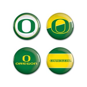 Oregon Ducks Wincraft NCAA Button Pins 4 Pack 1-1/4" Round