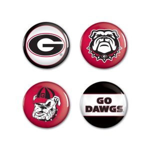 Georgia Bulldogs Wincraft NCAA Button Pins 4 Pack 1-1/4" Round