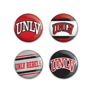 UNLV Running Rebels Wincraft NCAA Button Pins 4 Pack 1-1/4" Round