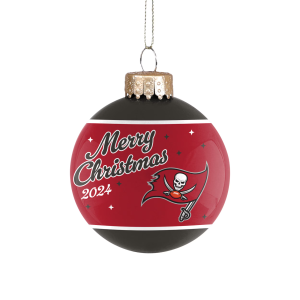 Tampa Bay Buccaneers 2024 Glass Ball Holiday Ornament