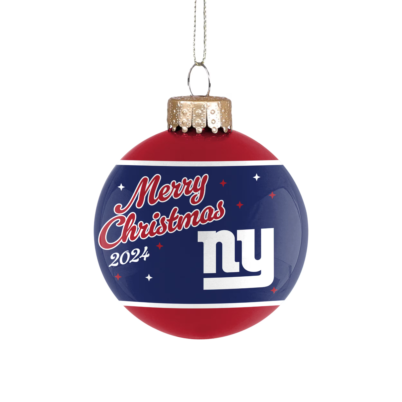 New York Giants glass ornament