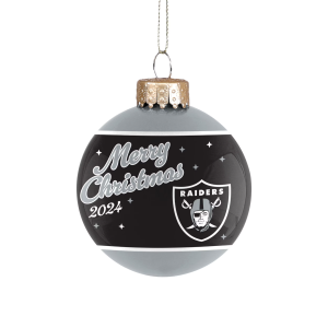Las Vegas Raiders glass ornament