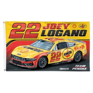 Joey Logano 2025 Wincraft #22 Shell/Pennzoil 3x5 Deluxe Flag