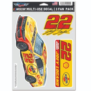 Joey Logano 2025 Wincraft #22 Shell/Pennzoil Multi Use Decal Sheet (3Pc)