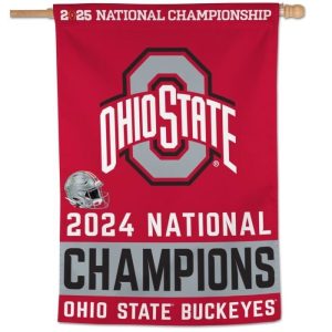 Ohio State Buckeyes 2024 Wincraft NCAA Football Champions 28x40 Banner Flag
