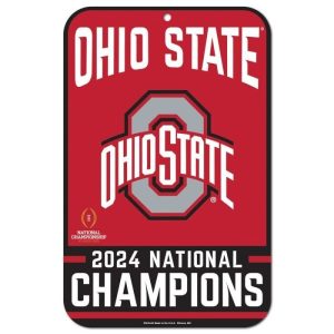 Ohio State Buckeyes Wincraft NCAA 2024 Football National Champions 11x17 Sign