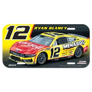 Ryan Blaney 2025 Wincraft #12 Menards/Cardell Poly License Plate