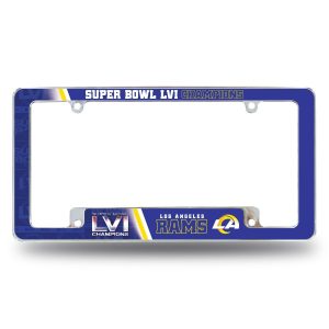Los Angeles Rams Super Bowl LVI Champions Chrome All Over License Plate Frame