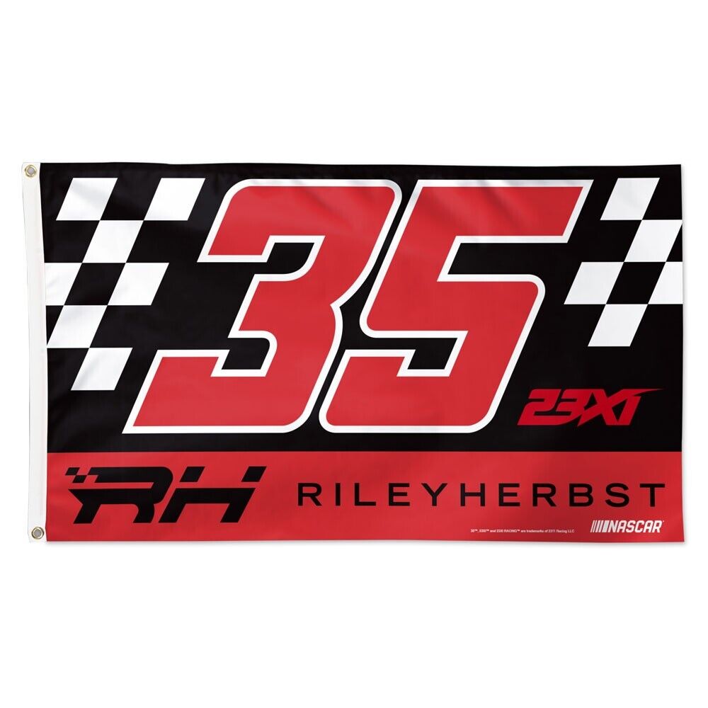 Riley Herbst 2025 Wincraft #35 23XI Racing 3x5 Deluxe Flag
