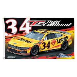 Todd Gilliland 2025 Wincraft #34 Love's 3x5 Deluxe Flag