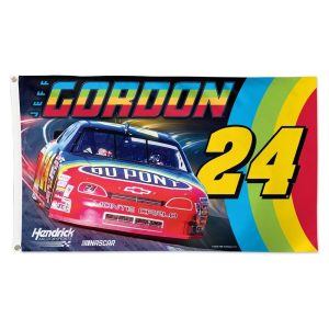 Jeff Gordon 2025(Release) Wincraft #24 Dupont Rainbow Warrior 3x5 Deluxe Flag