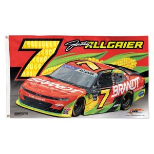 Justin Allgaier 2025 Wincraft #7 Brandt/JR Motorsports 3x5 Deluxe Flag