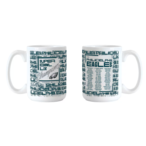 Philadelphia Eagles 2024 Super Bowl LIX Champions 15oz Sublimated Roster Mug