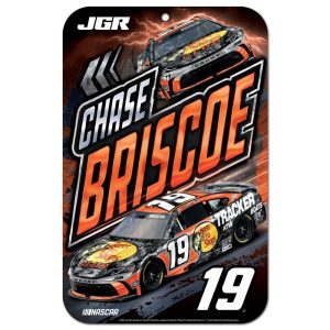 Chase Briscoe 2025 Wincraft #19 Bass Pro Shops/JGR 11x17 Plastic Sign