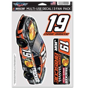 Chase Briscoe 2025 Wincraft #19 Bass Pro Shops Multi Use Decal Sheet(3Pc)