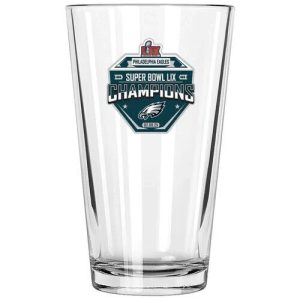 Philadelphia Eagles 2024(2025) Memory Company Super Bowl LIX Champions 16oz Pint Glass.