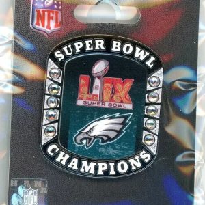 Philadelphia Eagles SB LIX Champions Rhinestone Pin