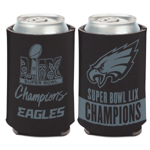 Philadelphia Eagles NFL Super Bowl LIX Champions Blackout 12oz Can Coolie