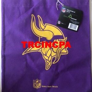 Minnesota Vikings NFL Printed Reusable Grocery Tote Bag(6Pk)