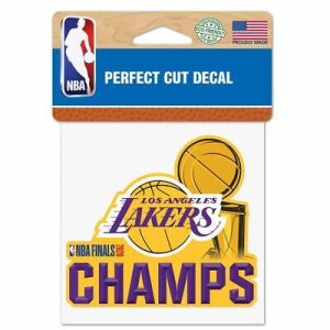 Los Angeles Lakers Wincraft 2020 NBA World Champions Perfect Cut Decal 4x4