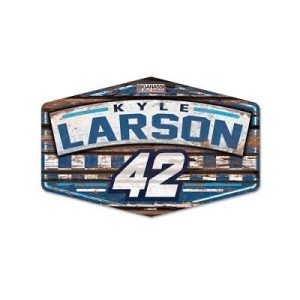 Kyle Larson 2019 Wincraft #42 Ganassi Racing 11x17 Wood Sign