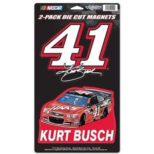 Kurt Busch Wincraft 2015 #41 Haas Automation 5x9 2 Piece Magnet Set