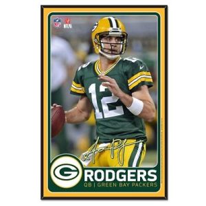 Green Bay Packers Wincraft NFL Aaron Rodgers 11x17 Wood Sign With Bevel