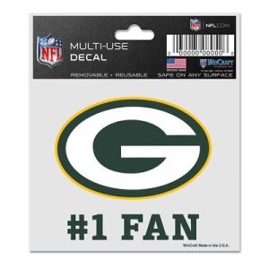 Green Bay Packers Wincraft NFL #1 Fan Logo Decal