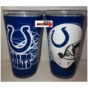 Indianapolis Colts Boelter NFL Sublimated Volt 16oz Pint Glass Set