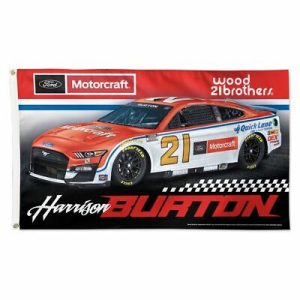 Harrison Burton 2022 Wincraft #21 Motorcraft Quick Lane 3x5 Deluxe Flag
