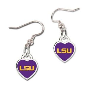 LSU Tigers Wincraft NCAA 3-D Heart Team Earrings
