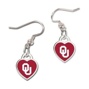 Oklahoma Sooners Wincraft NCAA 3-D Heart Team Earrings