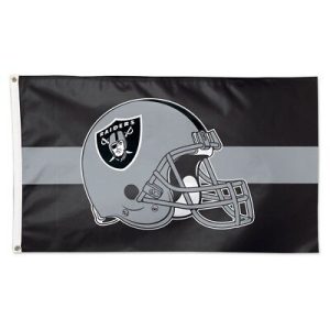 Oakland Raiders Wincraft NFL Helmet 3x5 Deluxe Flag