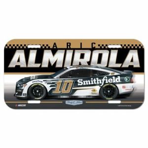Aric Almirola 2022 Wincraft #10 Smithfield Poly License Plate!