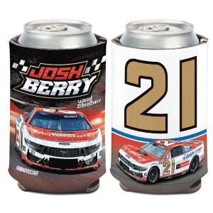Josh Berry 2025 Wincraft #21 Motorcraft Quick Lane 12oz Can Coolie (1)