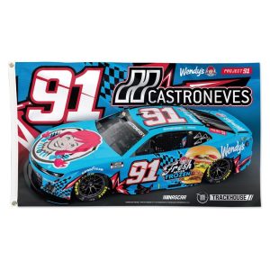 Helio Castroneves 2025 Wincraft #91 Wendy's Daytona 500 3x5 Deluxe Flag