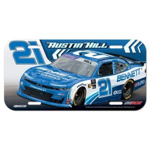 Austin Hill 2025 Wincraft #21 Bennett Transportation Poly License Plate
