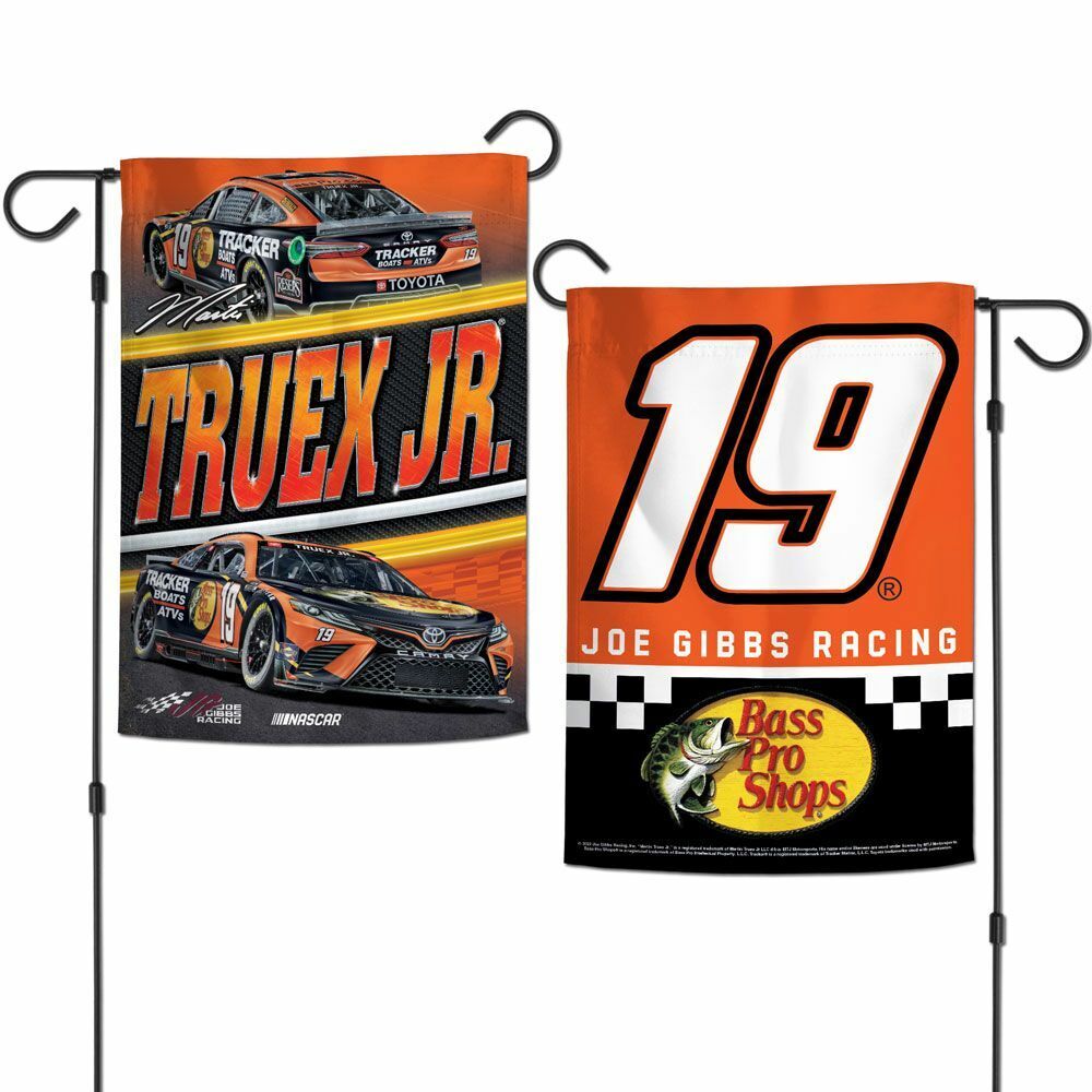 Martin Truex Jr #19 Bass Pro Shops Garden Flag | Double-Sided NASCAR Decor