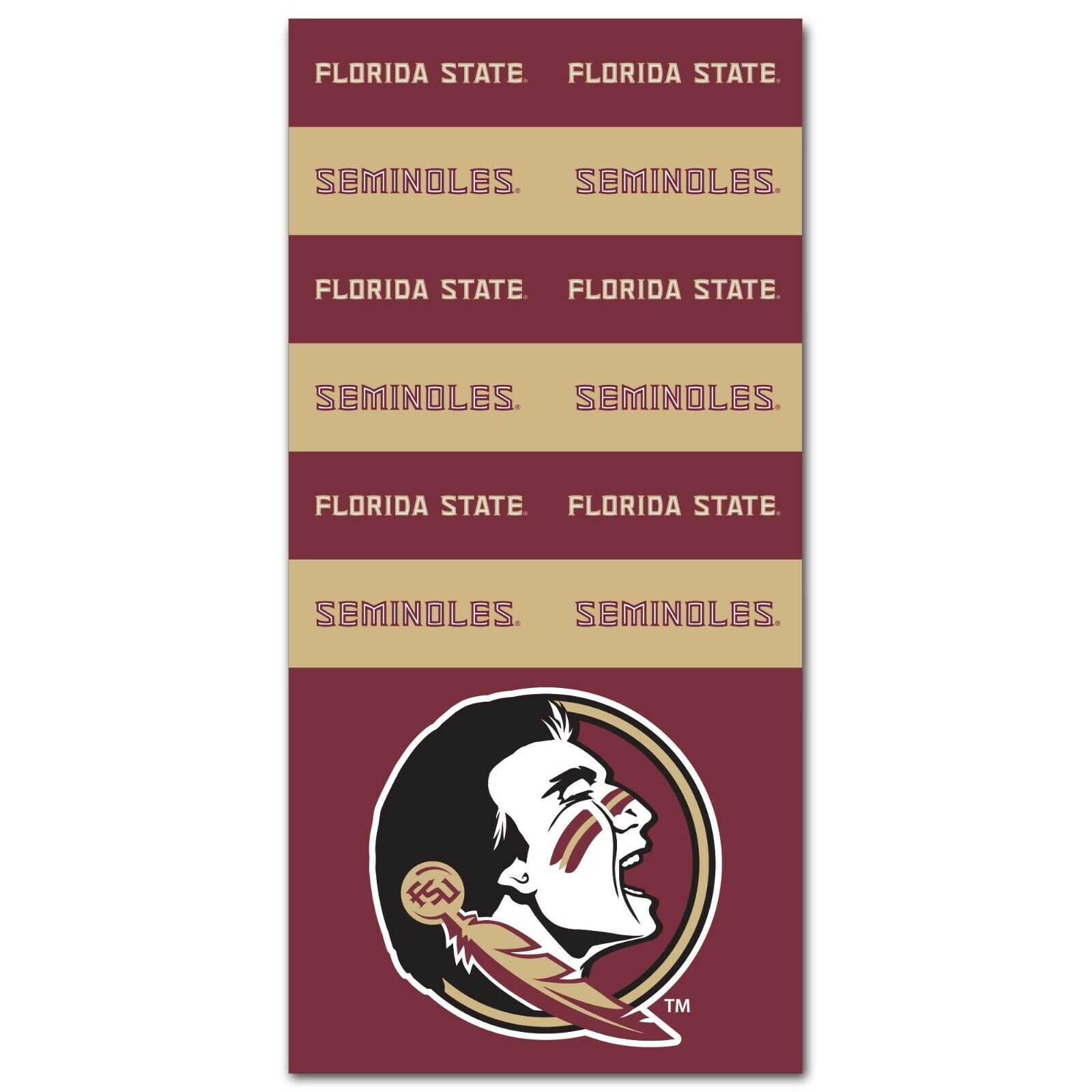 Florida State Seminoles NCAA Superdana Neck Gaiter Scarf/Face Mask "