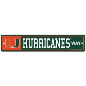 Wincraft NCAA Miami(FL) Hurricanes Way Street Sign 3.75x19