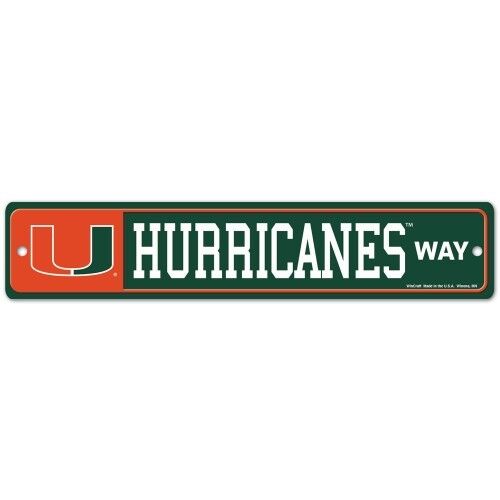 Wincraft NCAA Miami(FL) Hurricanes Way Street Sign 3.75x19