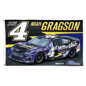 Noah Gragson 2025 Wincraft #4 Millertech 3x5 Deluxe Flag